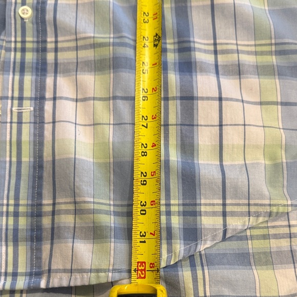 George Men's Casual Blue and Green Plaid Shirt - Picture 5 of 8